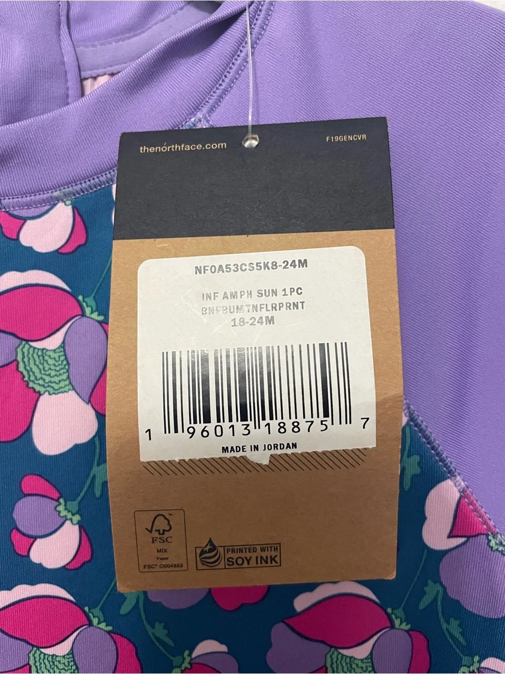The North Face Amphibius Sun Rash Guard  Swimsuit Baby Girls 18-24 Months New